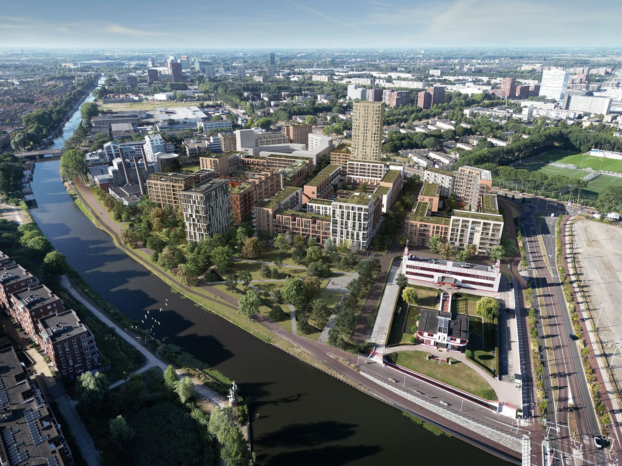 Nieuwbouw Utrecht De Nieuwe Defensie De Citadel vogelvlucht totaal